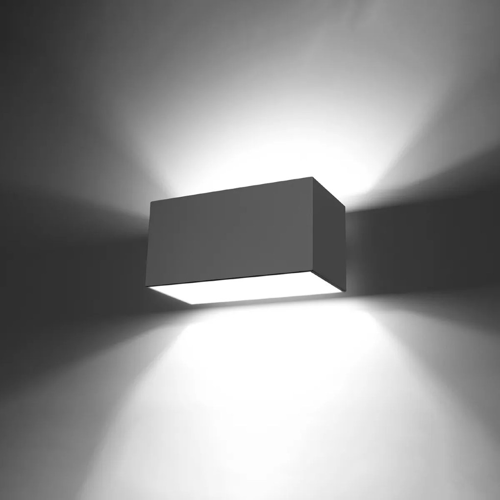 Nástenné svietidlo Quad Maxi, 1x sivé kovové tienidlo