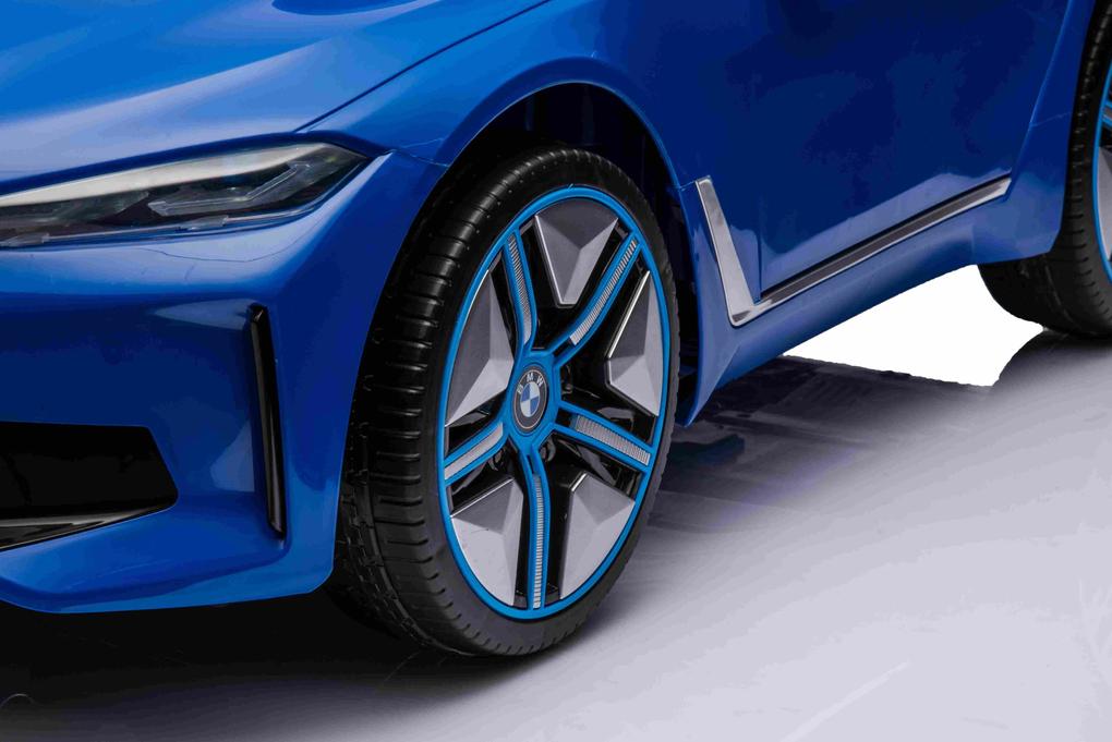RAMIZ Elektrická autíčko BMW I4 - modrá - 2x25W - BATÉRIA - 12V4,5Ah - 2023