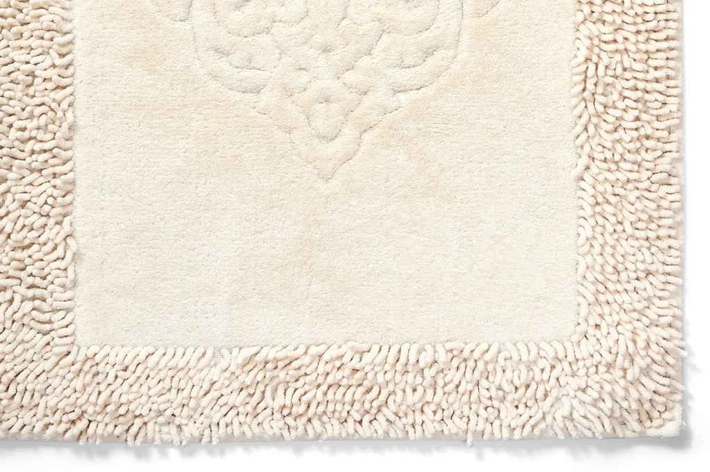 Súprava 2 kusov kúpeľňových predložiek Bavlnené krémové béžové