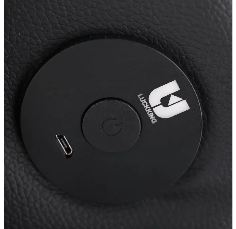 Kancelárske/herné kreslo s Bluetooth reproduktormi, čierna/červená, CARPI