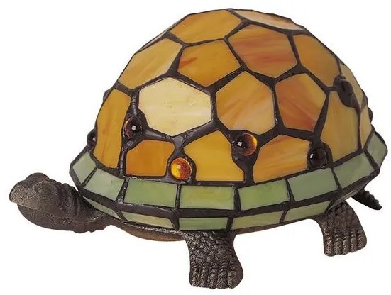 Dekor Tiffany lampa TURTLE HONEY metal glass
