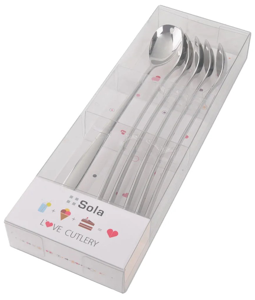Latte lyžičky so srdiečkom 6 ks set - Love Cutlery - 116606