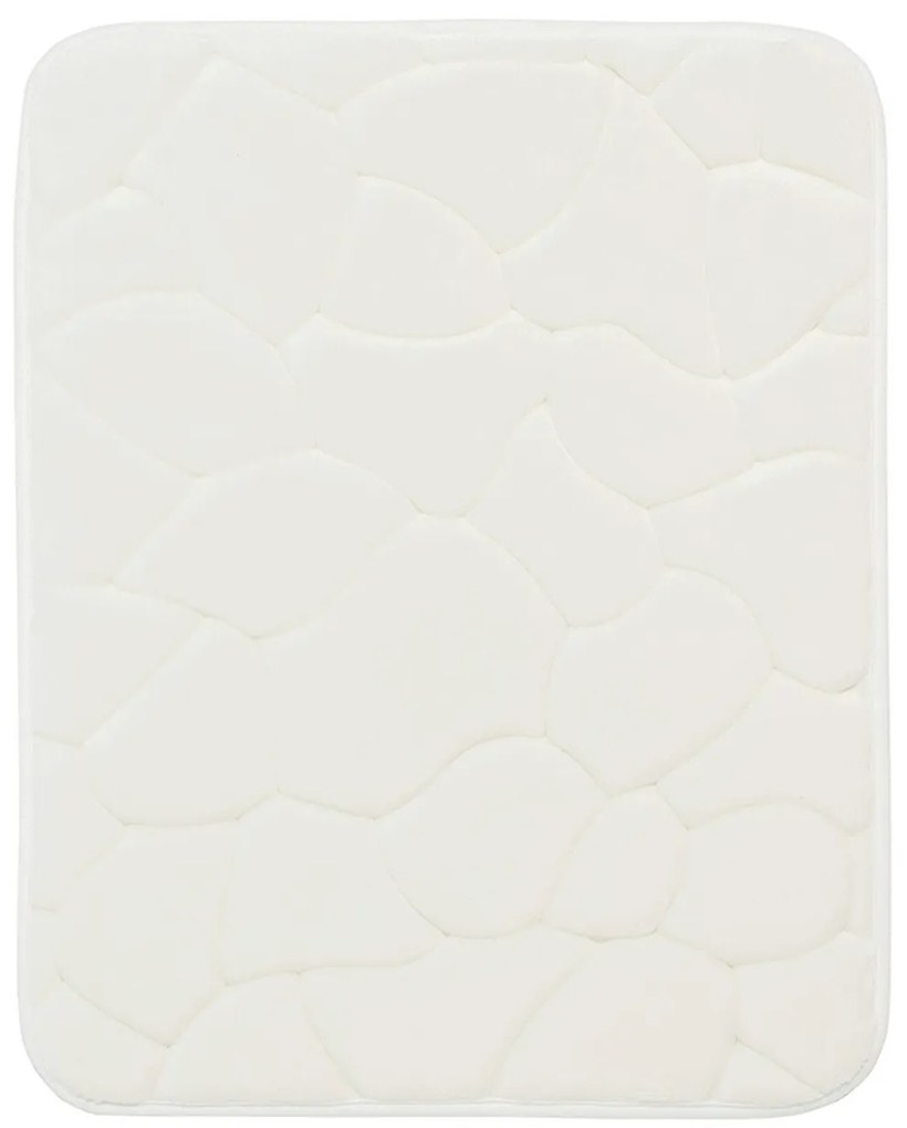 Protišmyková kúpeľňová predložka 3D 0133 White, 50x80, biela, kúpeľňa, BO-MA