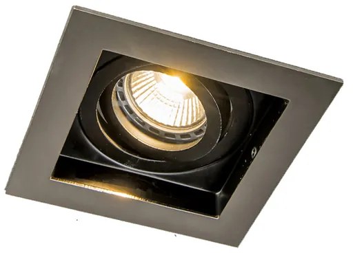 Inteligentné zapustené bodové svietidlo oceľové vrátane Wifi GU10 svetelného zdroja - Carree