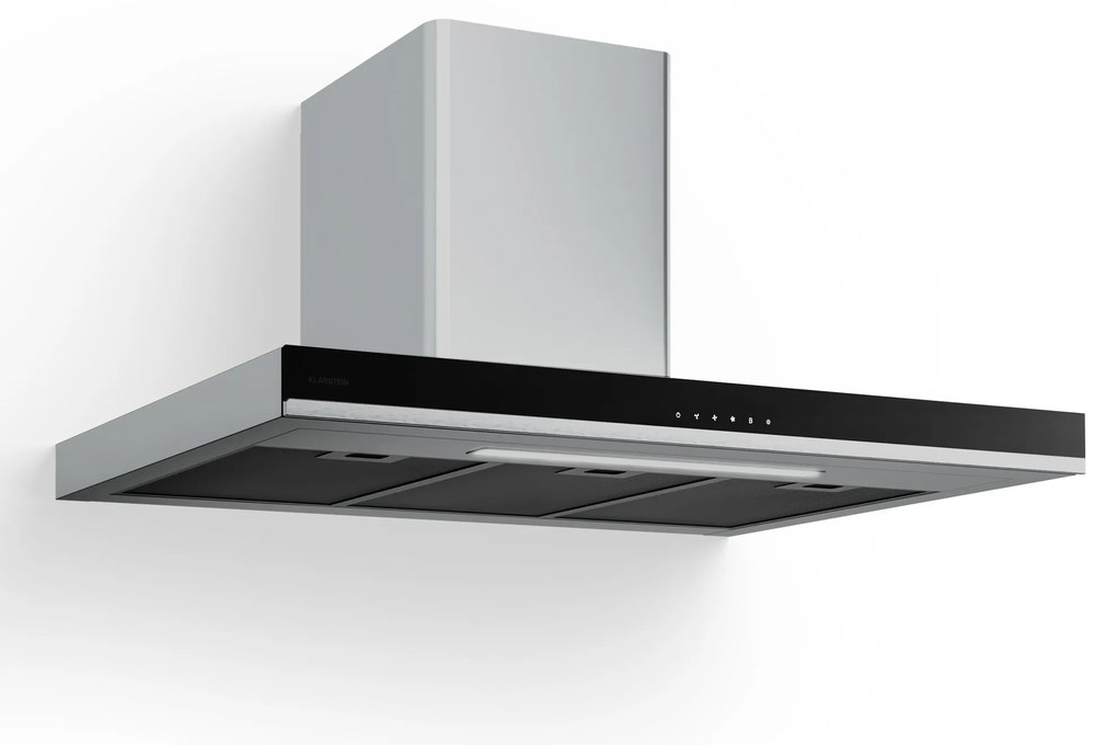 Klarstein Verosteel digestor, Elegantný, minimalistický, výkonný, Energetická trieda A, 881,6 m³/h, 90 cm