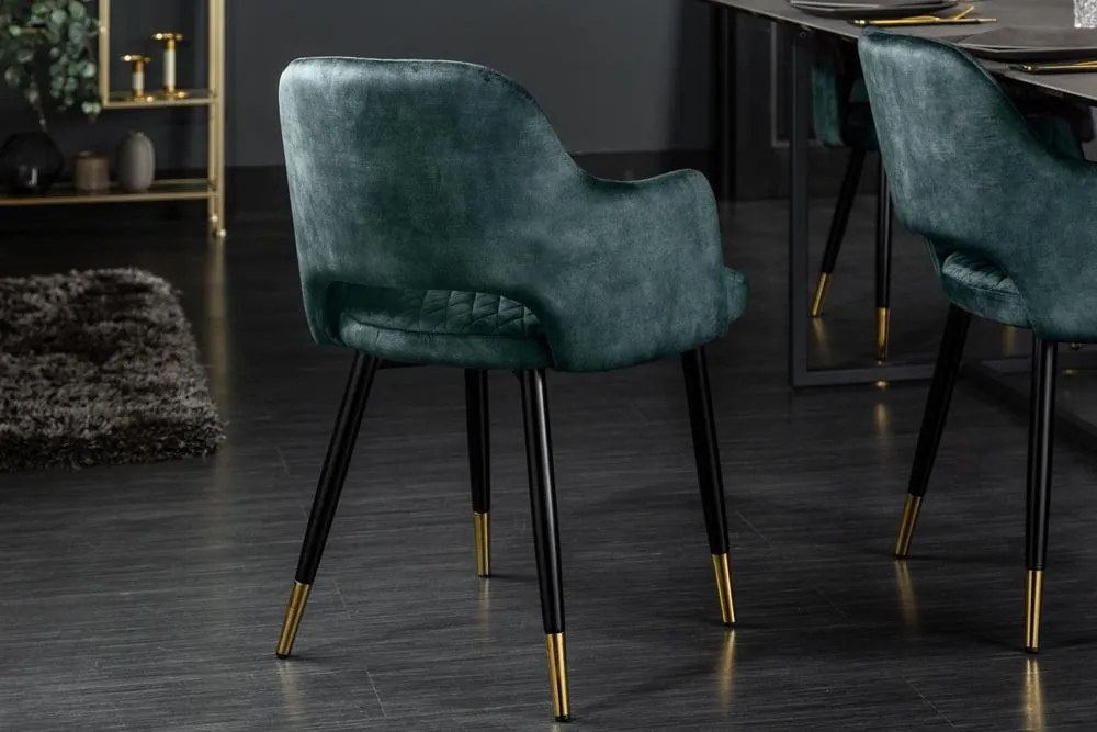 Invicta Interior - Elegantná stolička PARIS benzínová zamat