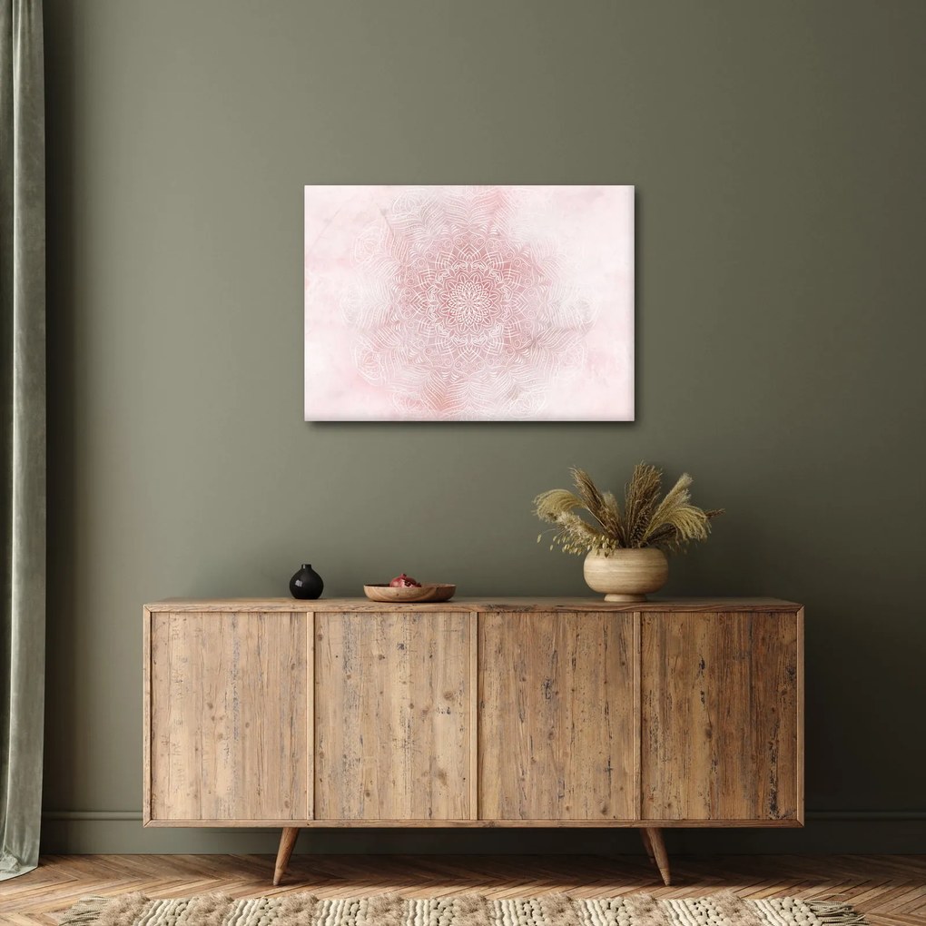 Obraz - Ružová mandala (70x50 cm)