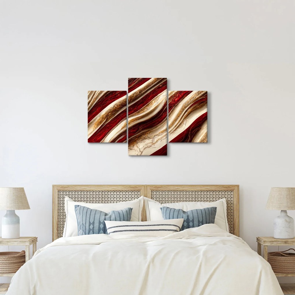Obraz - Zlato - biela textúra (90x60 cm)