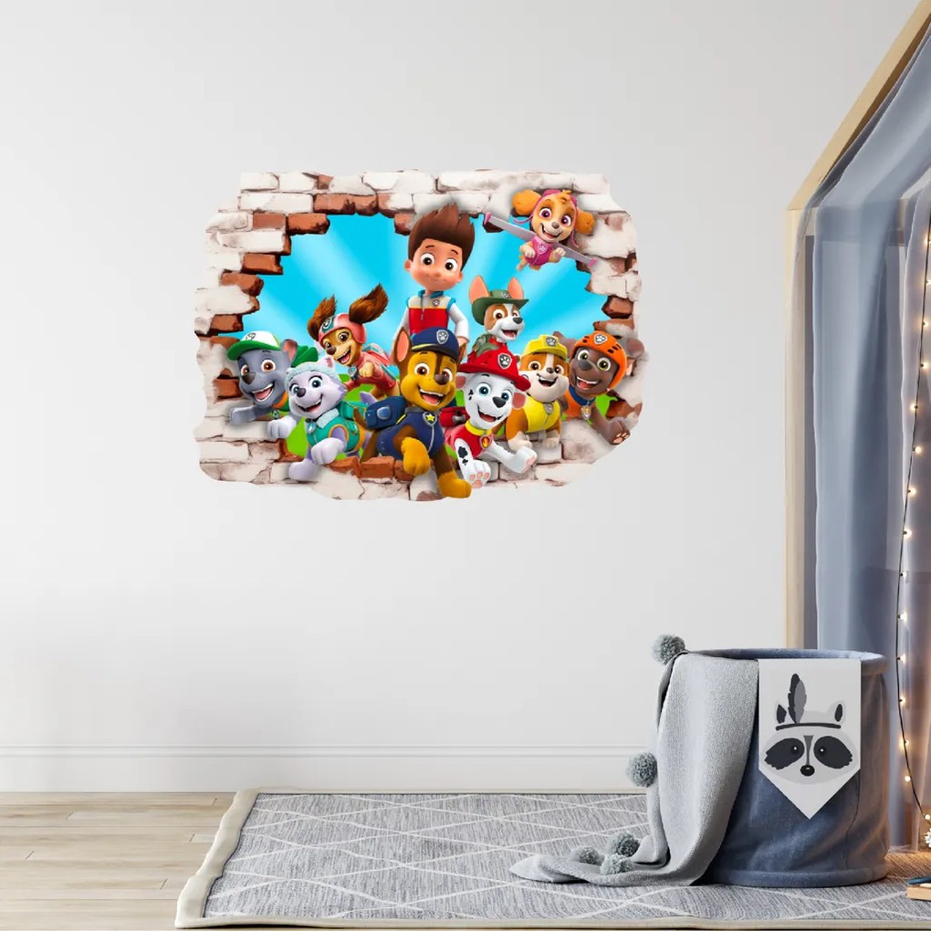 Samolepka na stenu "PAW Patrol" 80x60 cm