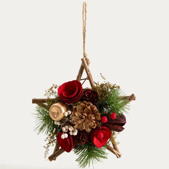 Závesná vianočná dekorácia HUGO hviezda 757952