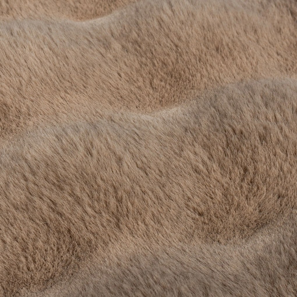 Flair Rugs, Kusový koberec Waffle Faux Fur Taupe, 180x290, hnedá, obývacia izba