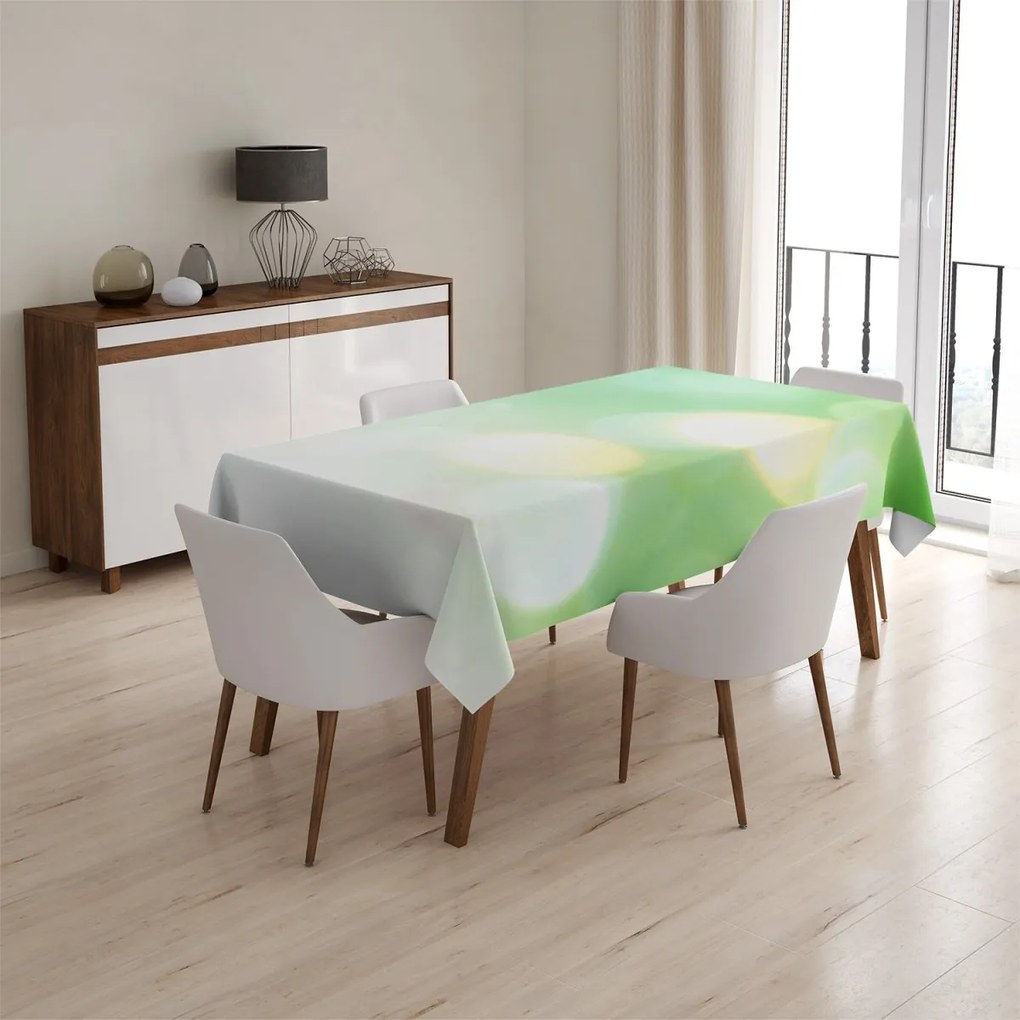 Sablio Obrus Zelená abstrakcia - 130x130 cm