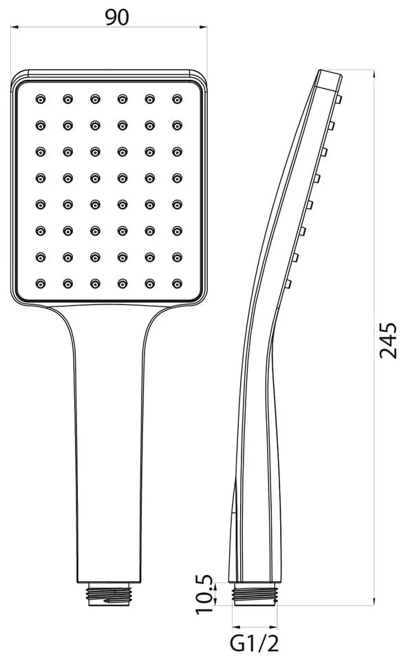 Plastová sprchová hlavica v zlatej farbe – Sapho