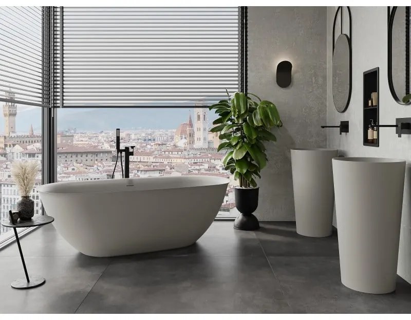 Mexen Siena, voľne stojaca vaňa z konglomerátu 170 x 80 cm, betónová matná, 57291708061