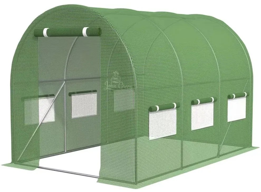 Záhradný fóliový tunel 2 x 3 x 2 m, zelený