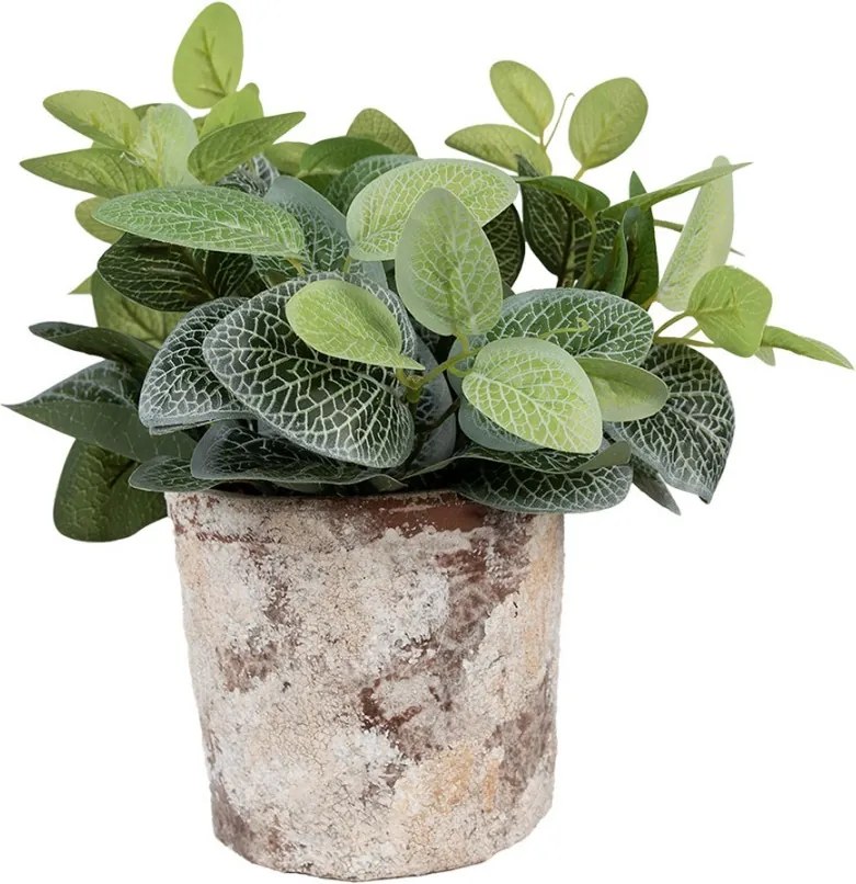 Dekoratívny béžový antik terakotový džbán Teracci - Ø 18*15 cm