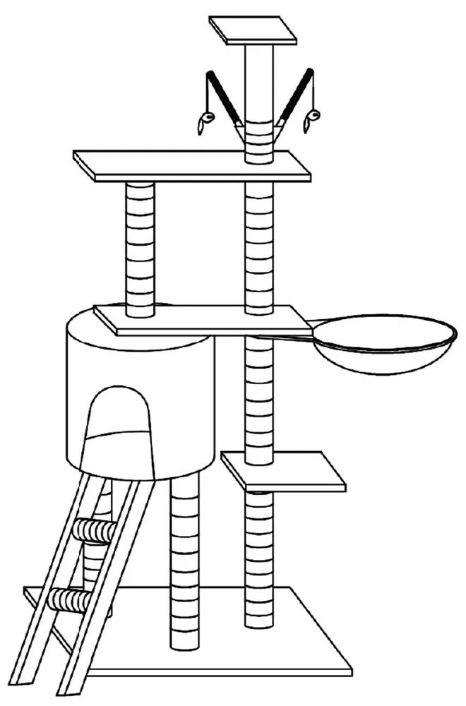 Škrabadlo pre mačky SPRINGOS PA1042