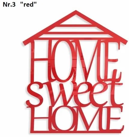 Home sweet home dekoračný nápis na stenu tmavohnedá