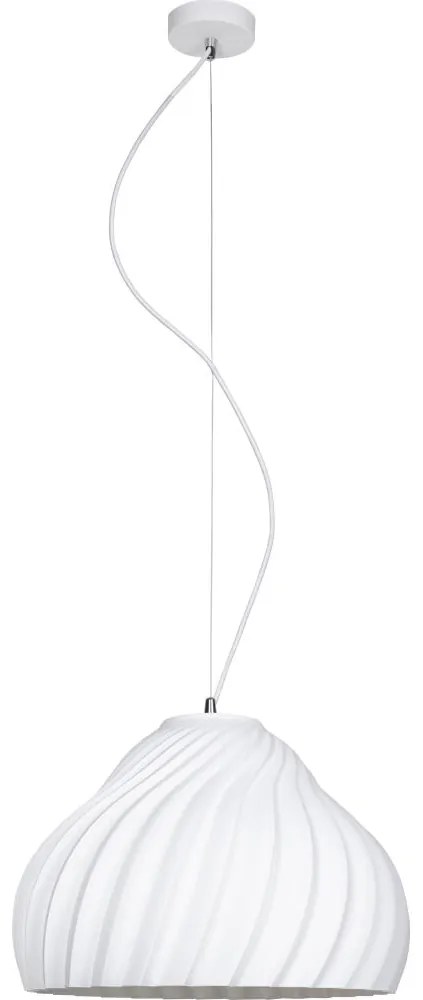Luster na lanku SILVO 1xE27/60W/230V pr. 38 cm biela