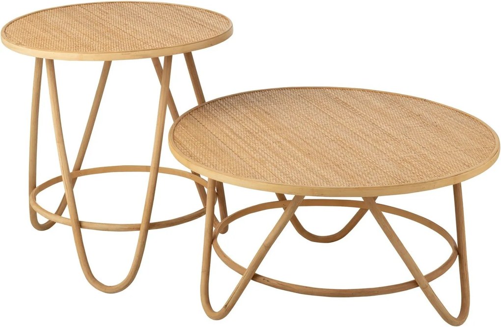 Prírodný ratanový odkladací stolík Balia Rattan Natural L - Ø 80*44 cm