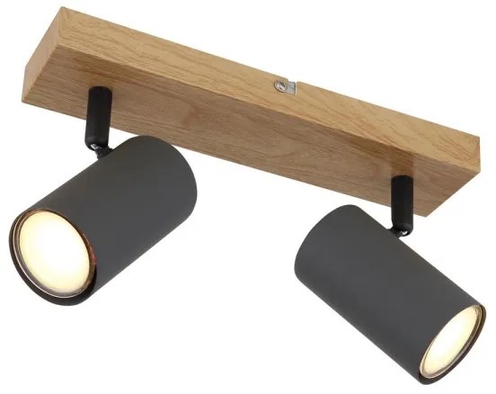 Globo 57911-2G - Bodové svietidlo ROBBY 2xGU10/35W/230V šedá/hnedá