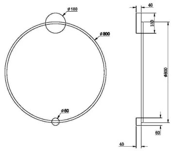 Maytoni MOD005WL-L46BSK1 - LED Nástenné svietidlo HALO LED/47W/230V