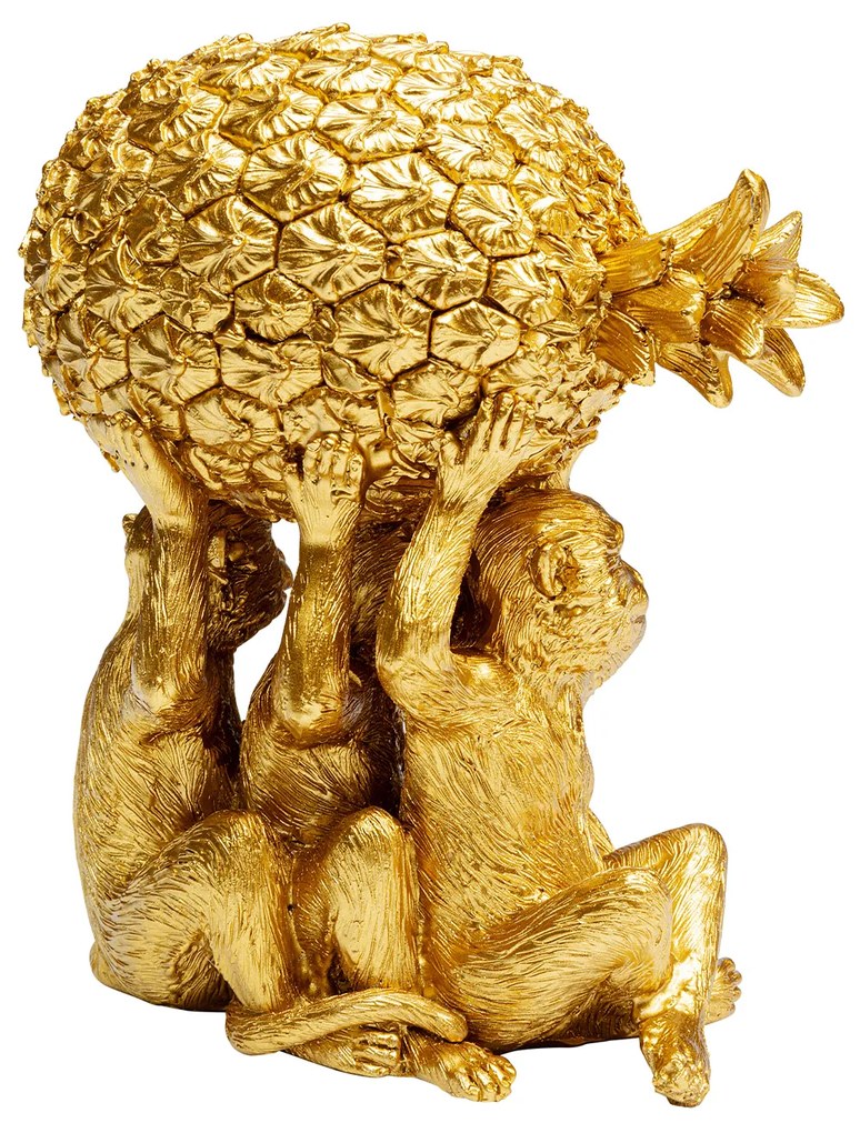 Pineapple dekorácia zlatá 16 cm