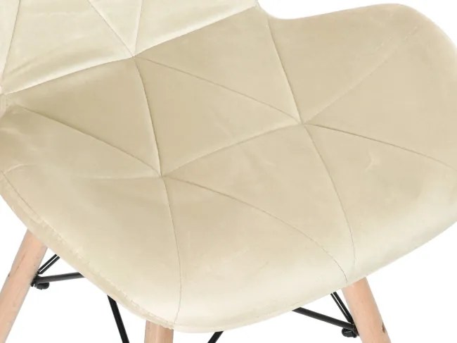 Jedálenská stolička MURET zamatová, béžová