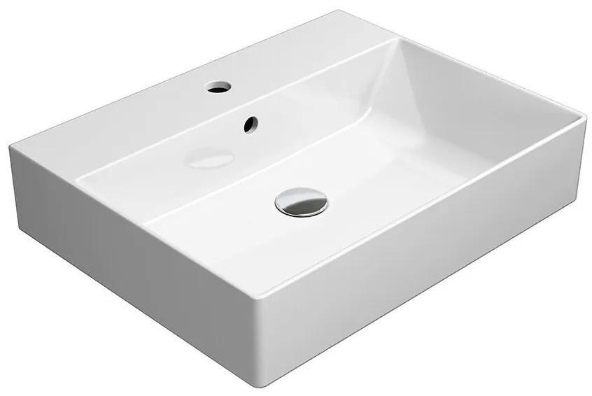 GSI, KUBE X keramické umývadlo 60x47 cm, biela ExtraGlaze, 94319111
