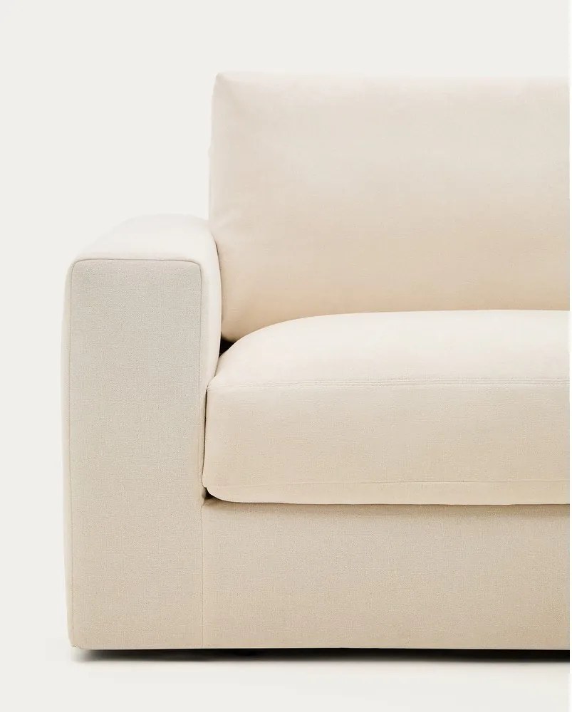 Béžová ženilková rohová pohovka (pravý roh/s leňoškou) Alea – Kave Home