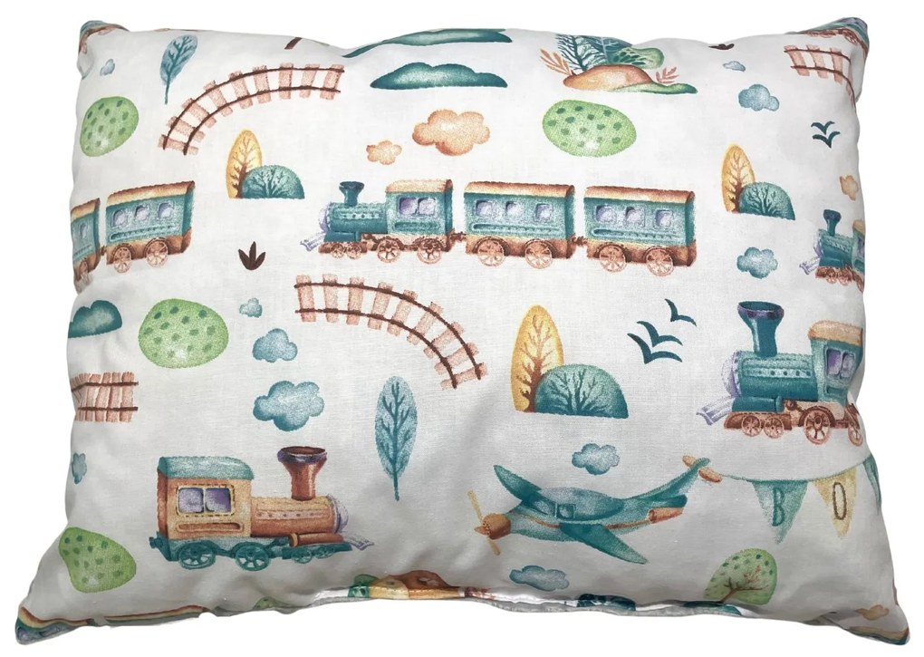 INTERMEDIC SK Vankúšik Train/minky sivá 40x30 cm