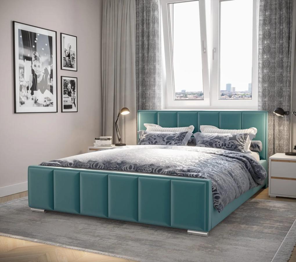 Moderná čalúnená posteľ FANCY - Železný rám,180x200