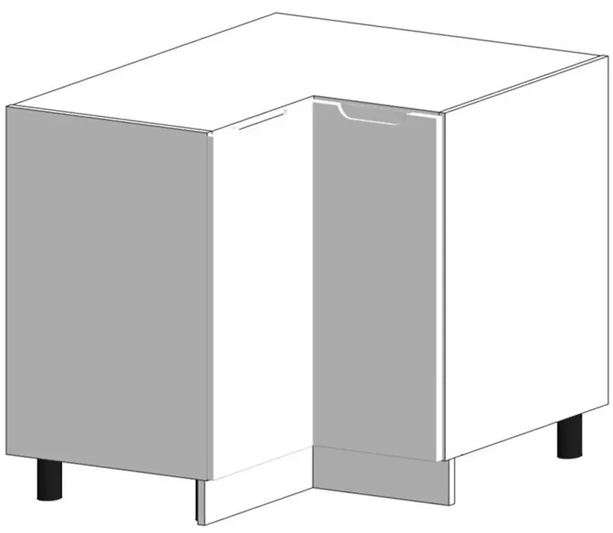 Kuchynská skrinka Zoya Drp Pl Biely hrášok / Biely