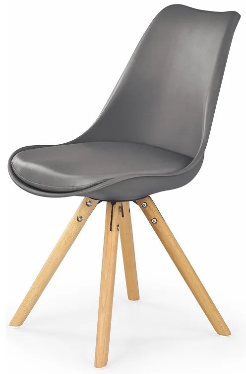 Jedálenská stolička Belini popol drevené nohy Amareto