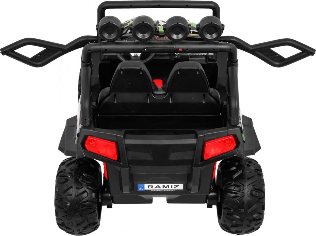 Ramiz Terénna veľká bugina pre deti Moro + pohon 4x4 + diaľkové ovládanie + nosič batožiny + rádio MP3 + LED