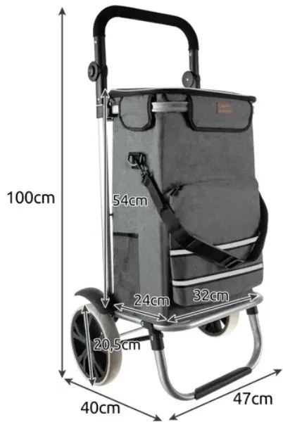 Nákupná taška na kolieskach 42L 50kg