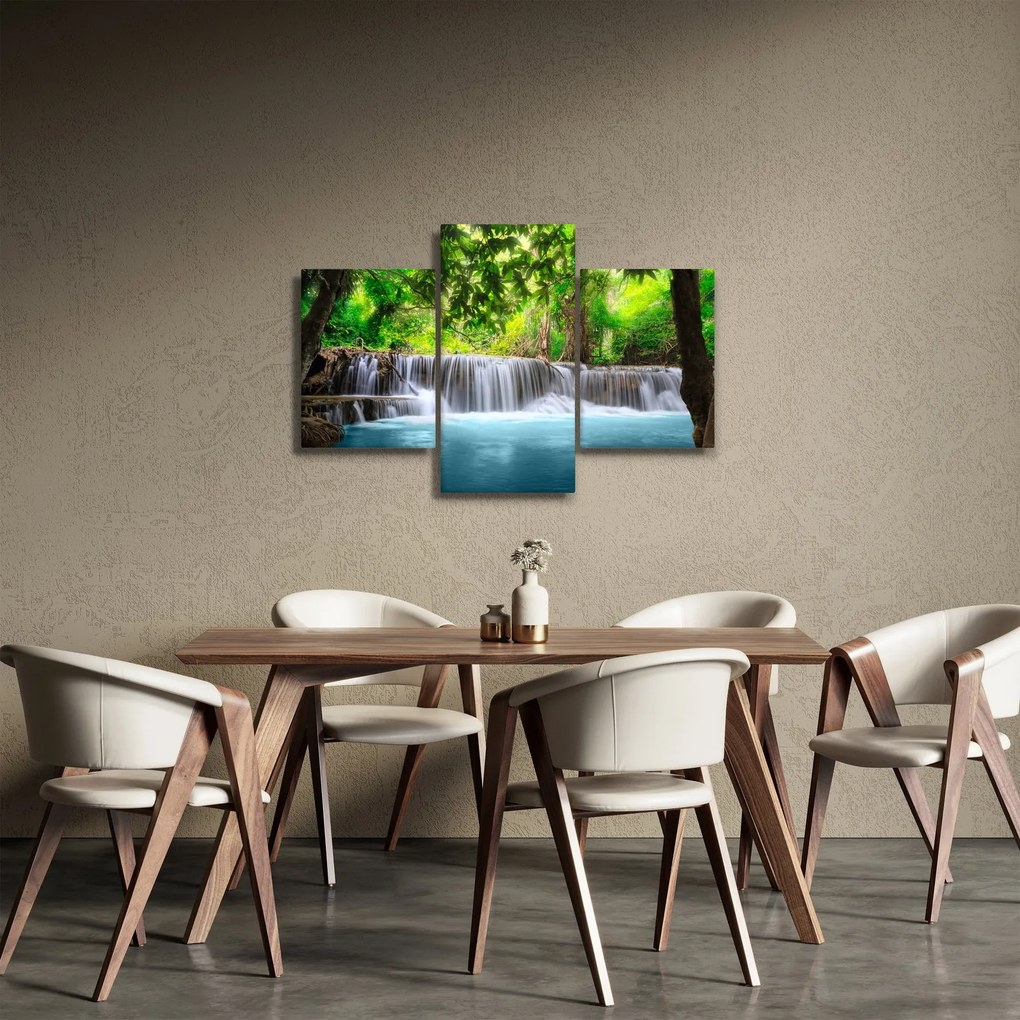 Obraz - modrý vodopád (90x60 cm)