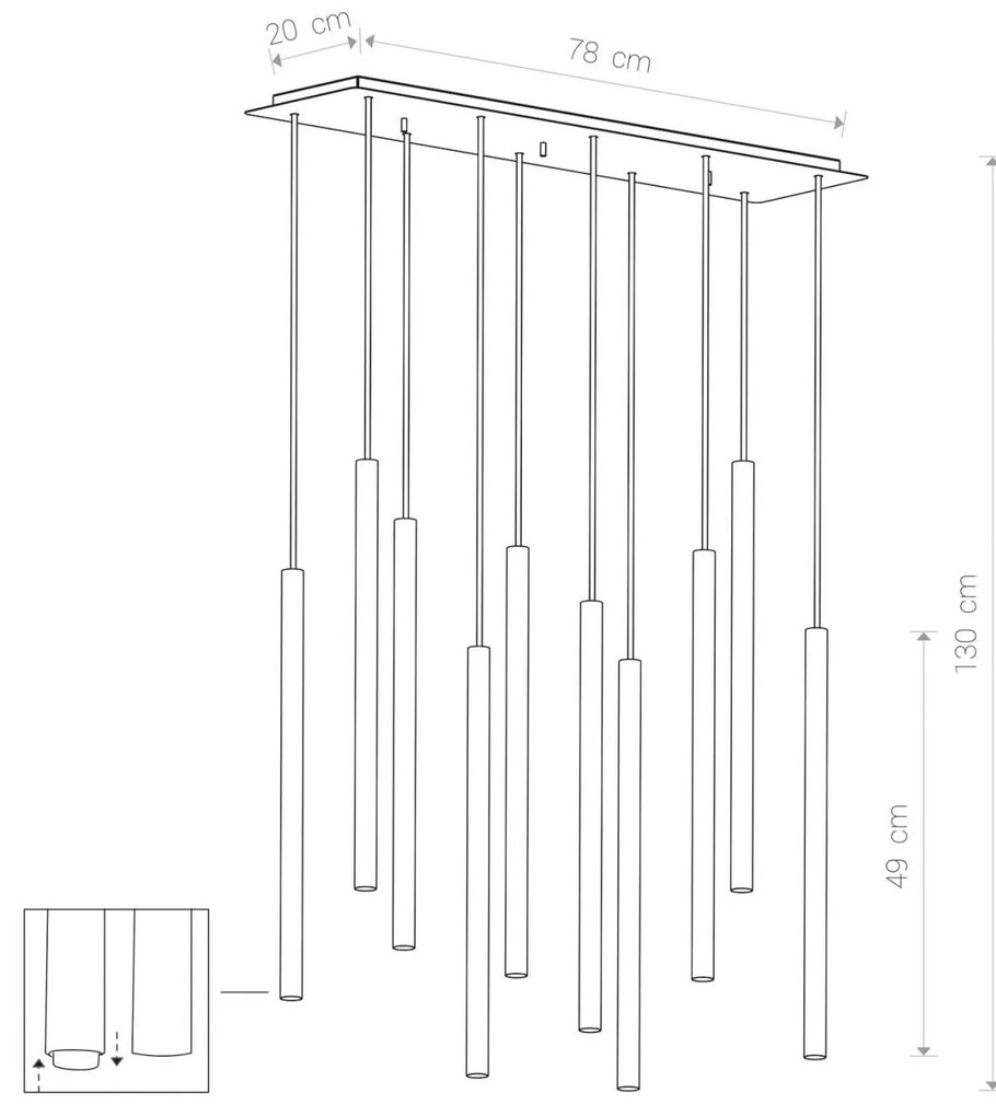 Kuchynské svietidlo Nowodvorski LASER BLACK 8923