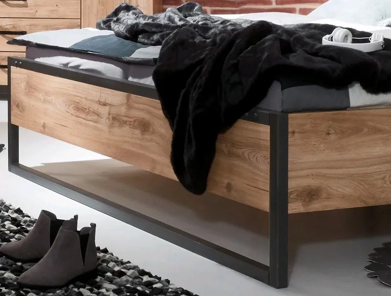 Posteľ Detroit 180x200 cm, doskový dub