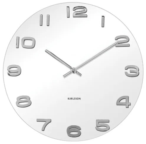 Hodiny Karlsson 4402, Vintage okrúhle biele 35cm