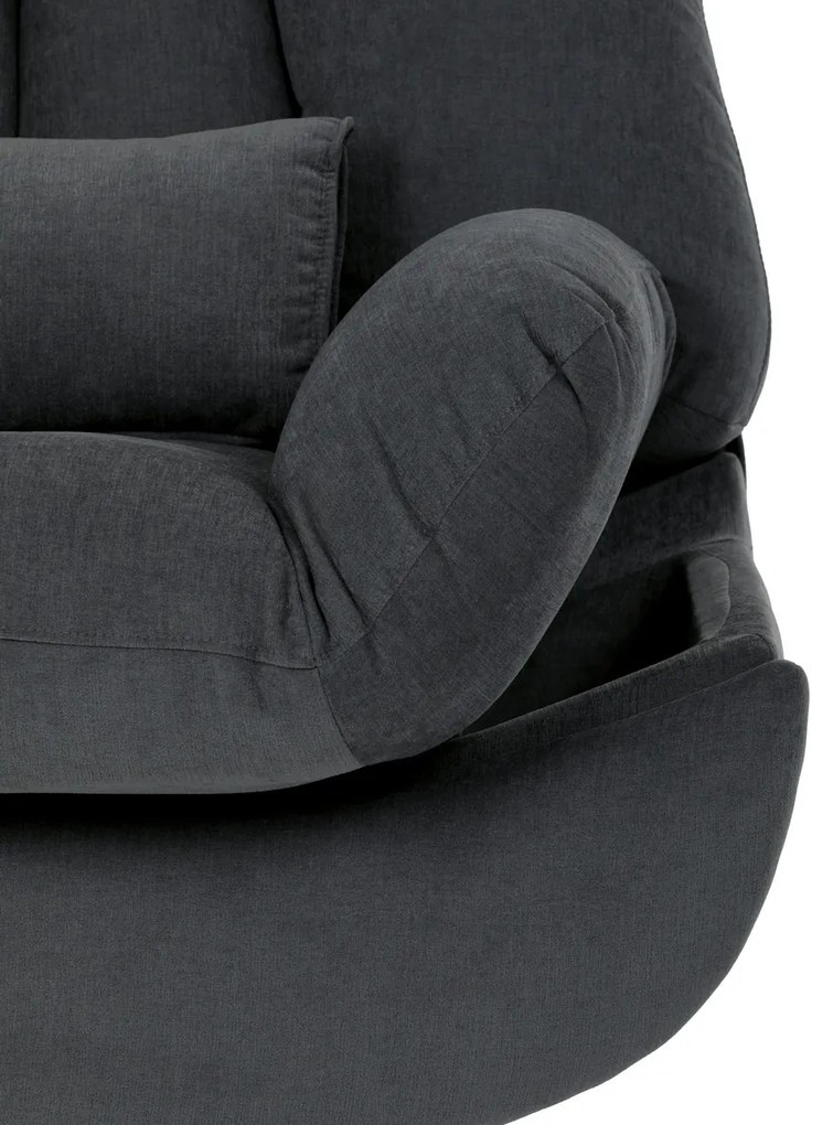 Elektrické polohovateľné kreslo s integrovanýmovládaním, sivé