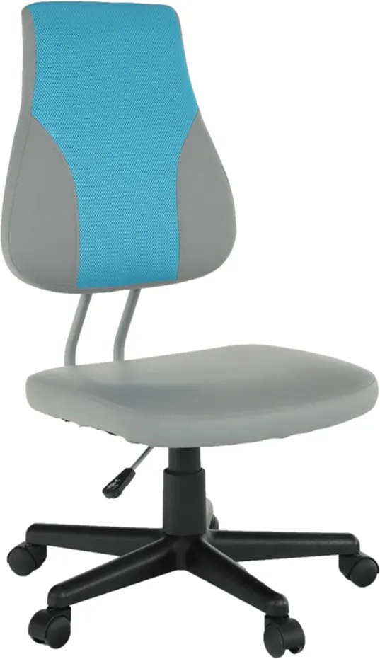 Otočná rastúca stolička, sivá/modrá, RANDAL