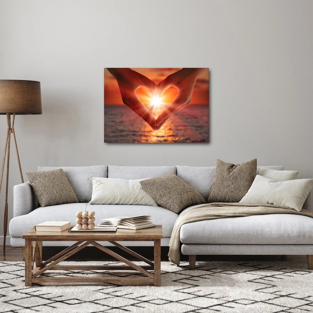 Obraz - Slnko v srdci (70x50 cm)