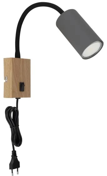 Globo 57911WG - Flexibilná nástenná lampa ROBBY 1xGU10/25W/230V šedá/hnedá