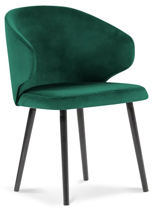 Zelená Zamatová stolička Nemesis dĺžka 57 × šírka 54 × výška 81 cm WINDSOR & CO