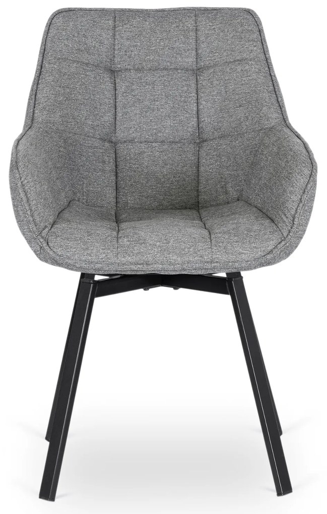 JAKS Otočná jedálenská stolička šedá látka Luna 2
