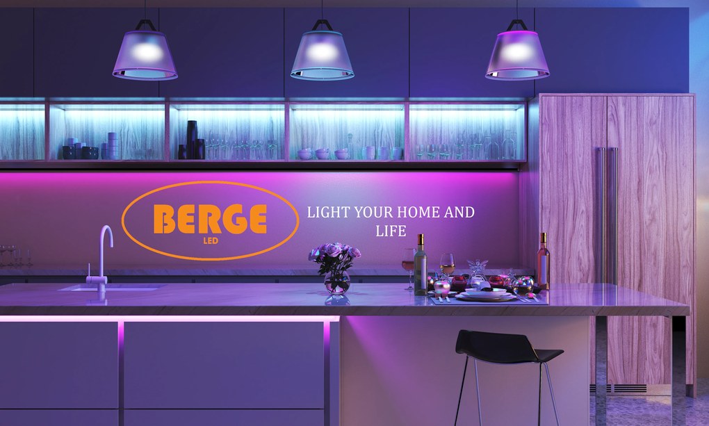 BERGE LED pásik - RGB 5050 - 5m - 30LED/m - 36W/5m - IP20 - SADA