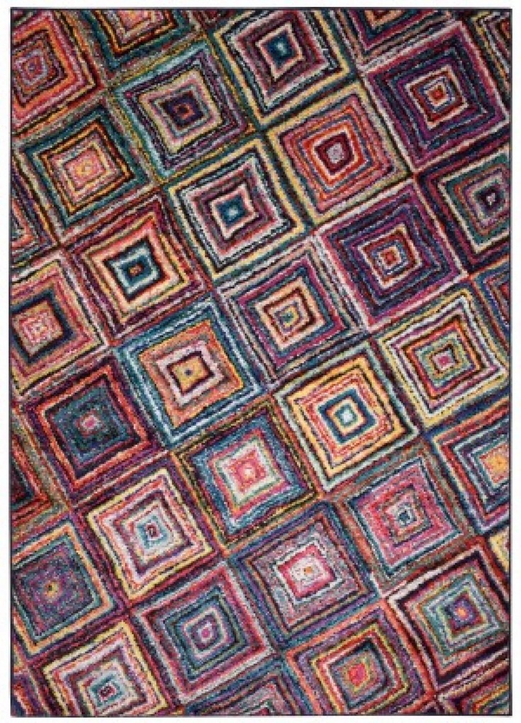 TA Koberec 0973A HNEDÁ D.TYRKYSOVÁ SALSA