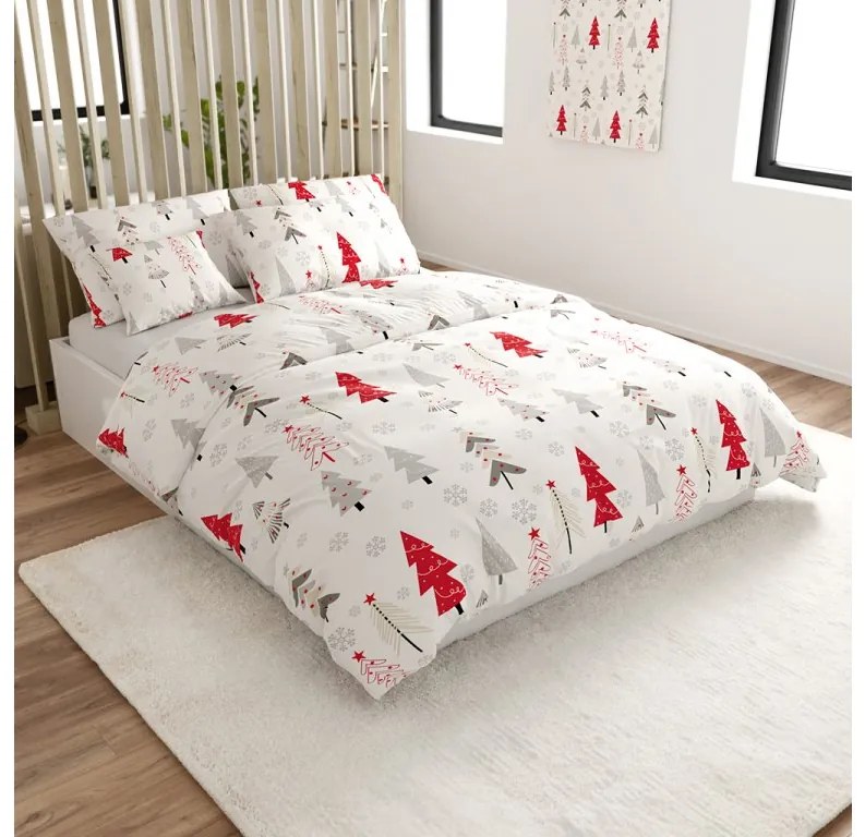 Bavlnené obliečky JINGLE biele Rozmer obliečky: 70 x 90 cm | 140 x 220 cm