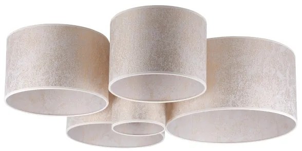 Duolla - Stropné svietidlo ROLLER PENTO 5xE27/60W/230V biela/zlatá